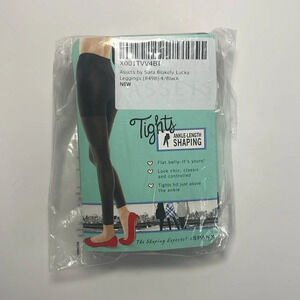 NWT Assets By Sara Blakely Black Ankle Length Shaping Tights Women's Size 1